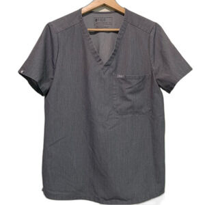 FIGS Catarina One Pocket Scrub Top Graphite size medium